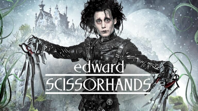 man with wild hair and scissorhands disney halloween movies