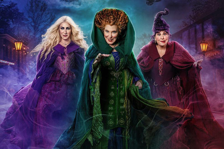 three witches in robes disney halloween movies