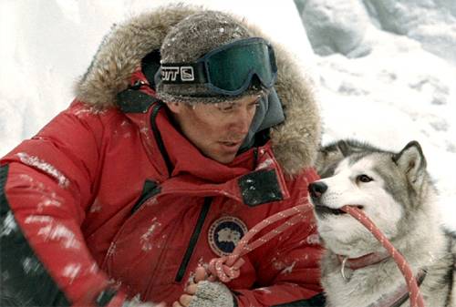 Shot from Eight Below a Disney Christmas movie