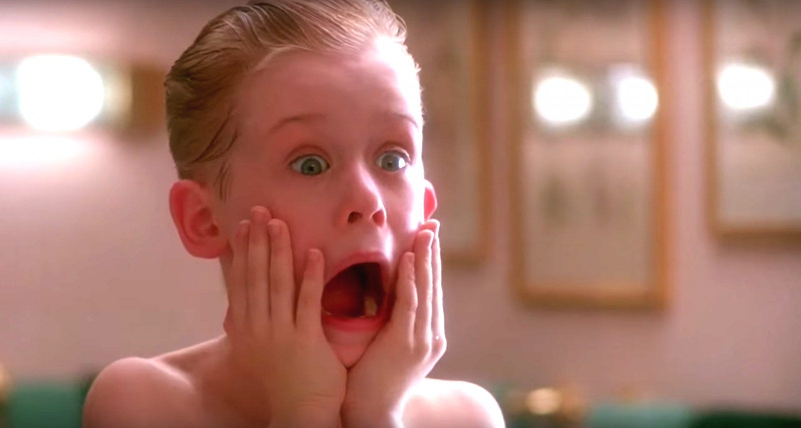 Iconic scene from Home Alone, now a Disney Christmas movie