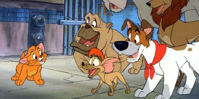 Disney dogs from the movie Oliver and Company
