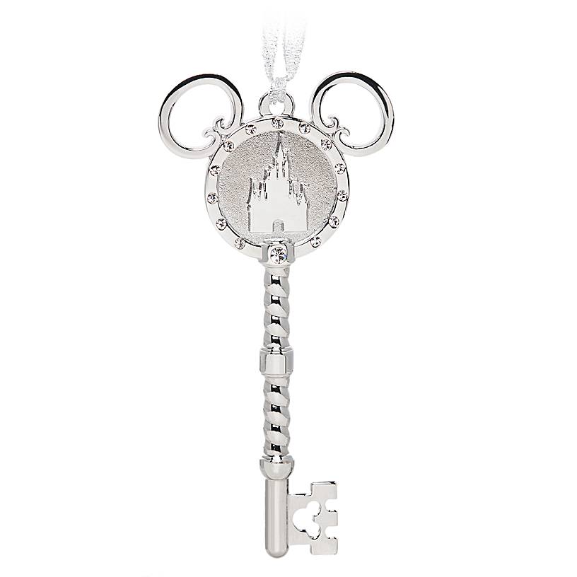 Disney ornaments key to Cinderella's Castle Walt Disney World in silver