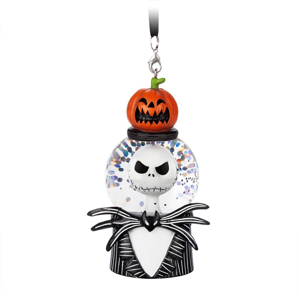 Disney Ornaments Jack Skellington from A Nightmare Before Christmas with snow globe and pumpkin 