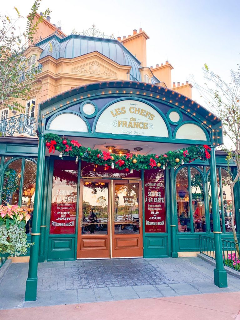 Chefs De France decorated for Disney Christmas 2020
