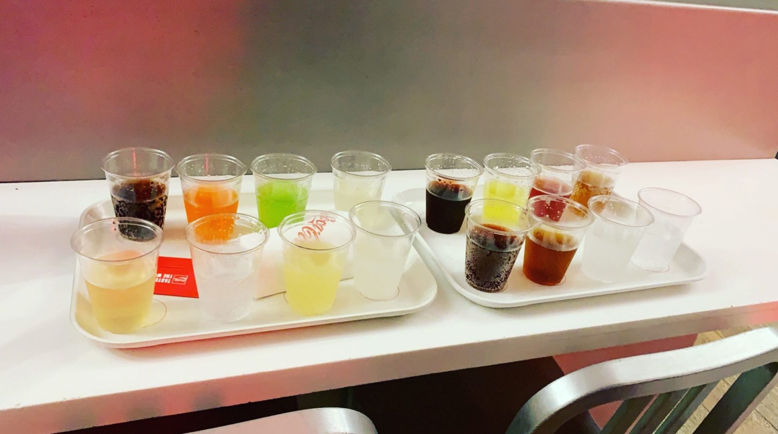 tray of coca cola drinks