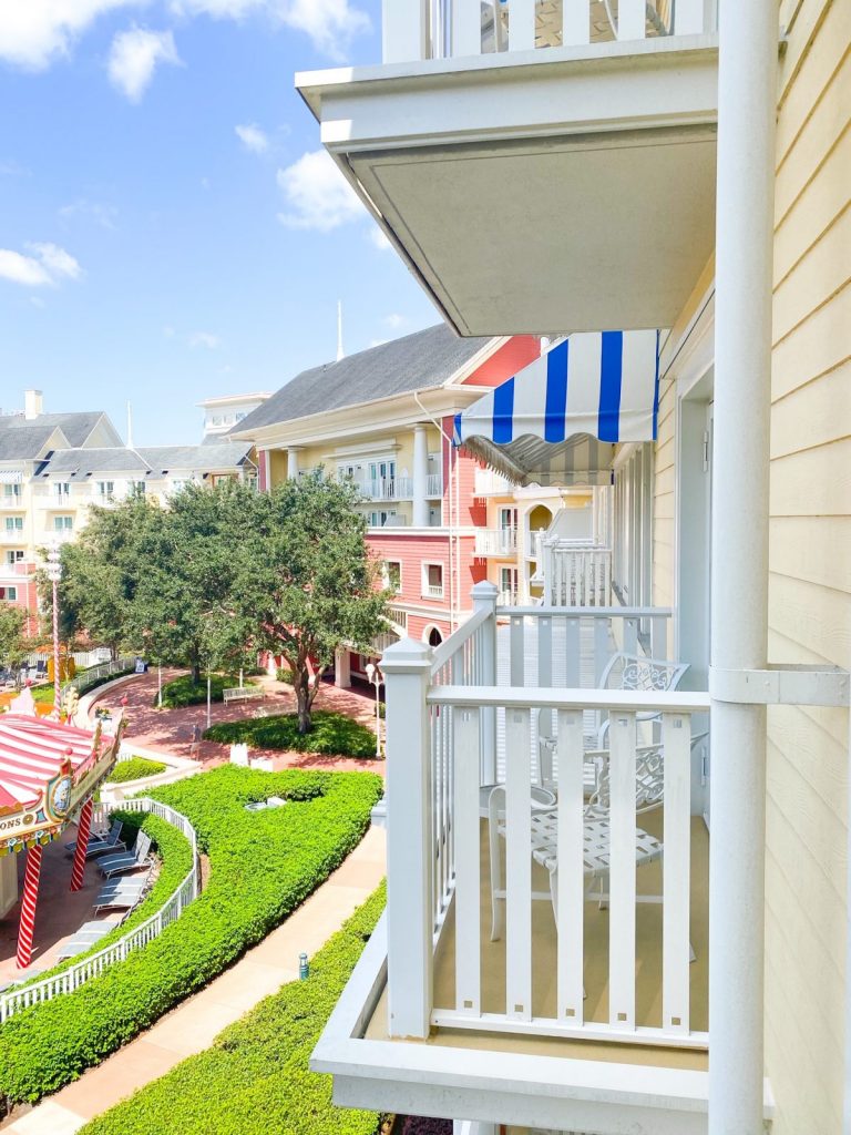 view from balcony at boardwalk inn