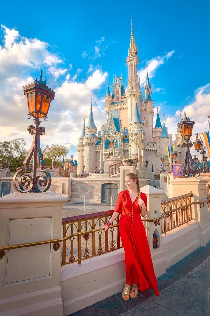 Disney Instagram Captions for posing near Cinderella's castle in Magic Kingdom in Walt Disney World, beautiful angle and daylight 