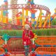 woman standing at hollywood studios in a christmas outfit and leggings