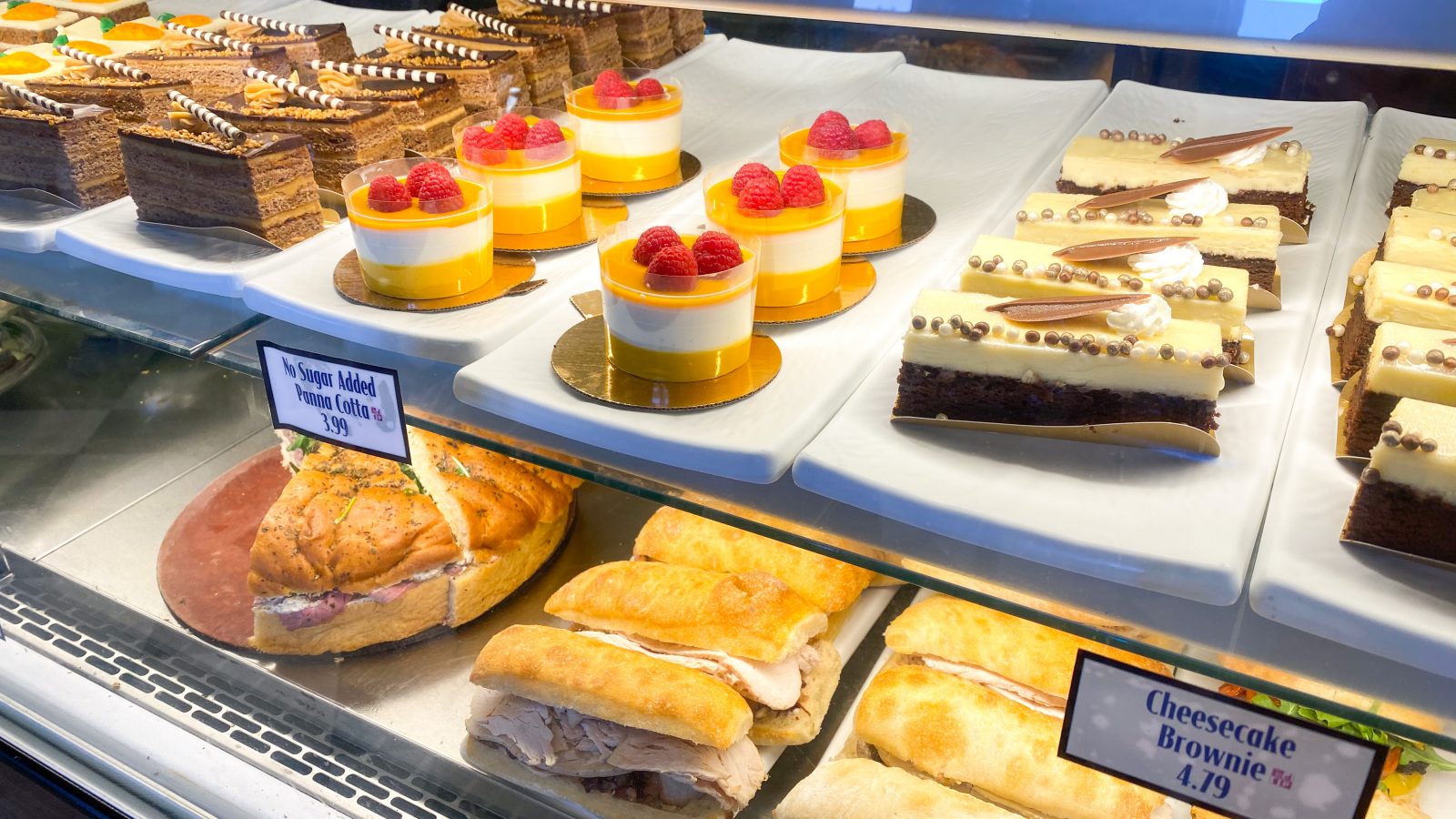 desserts in disney bakery case