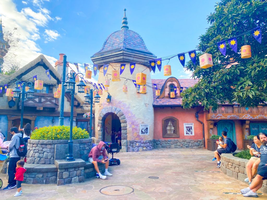 Magic Kingdom Secrets Tangled lanterns near restroom 