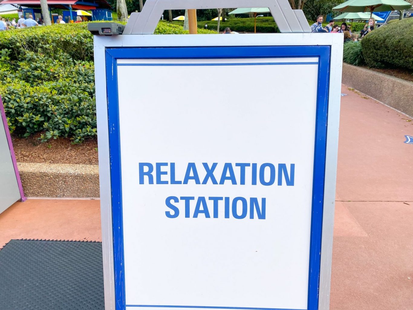 relaxation station sign 