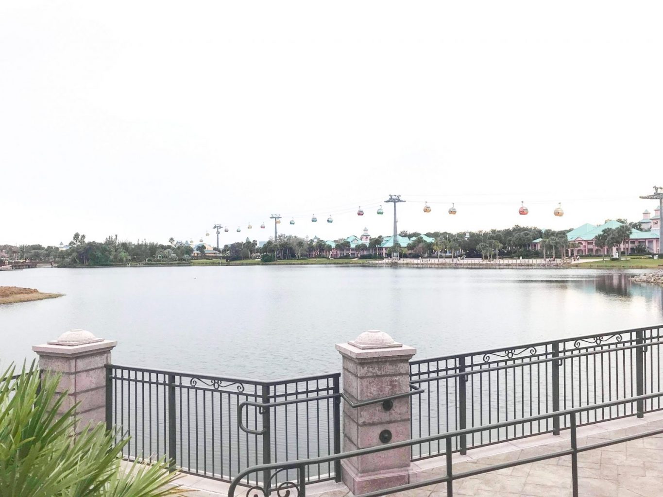 view of the skyliner across the water at the Riviera Resort