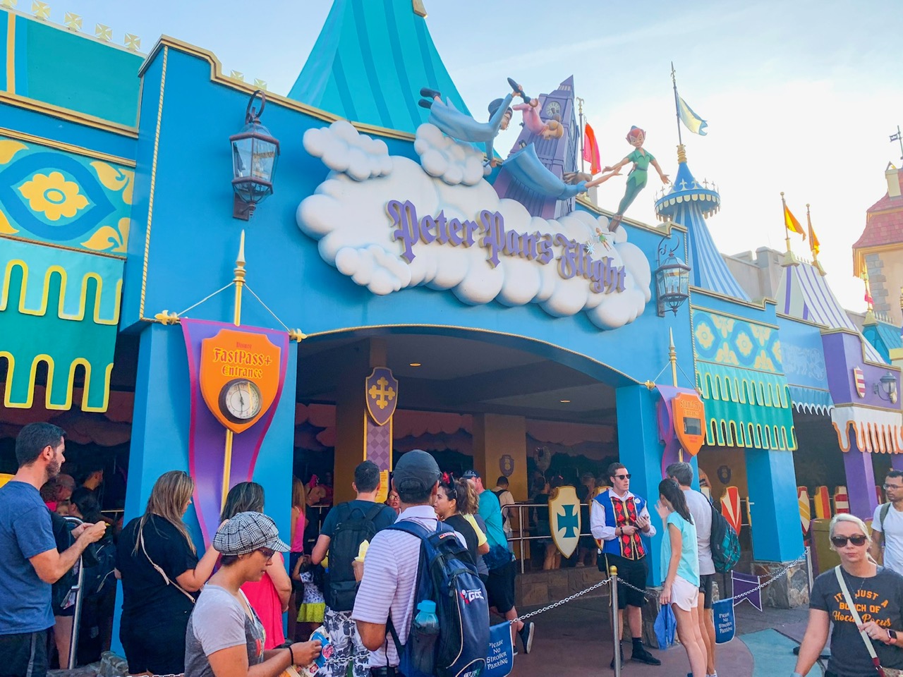 the sign outside the ride for Peter Pan's Flight