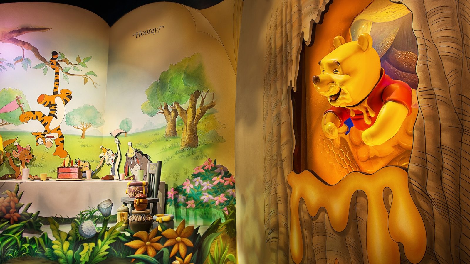Winnie the Pooh eating honey on the Many Adventures of Winnie the Pooh