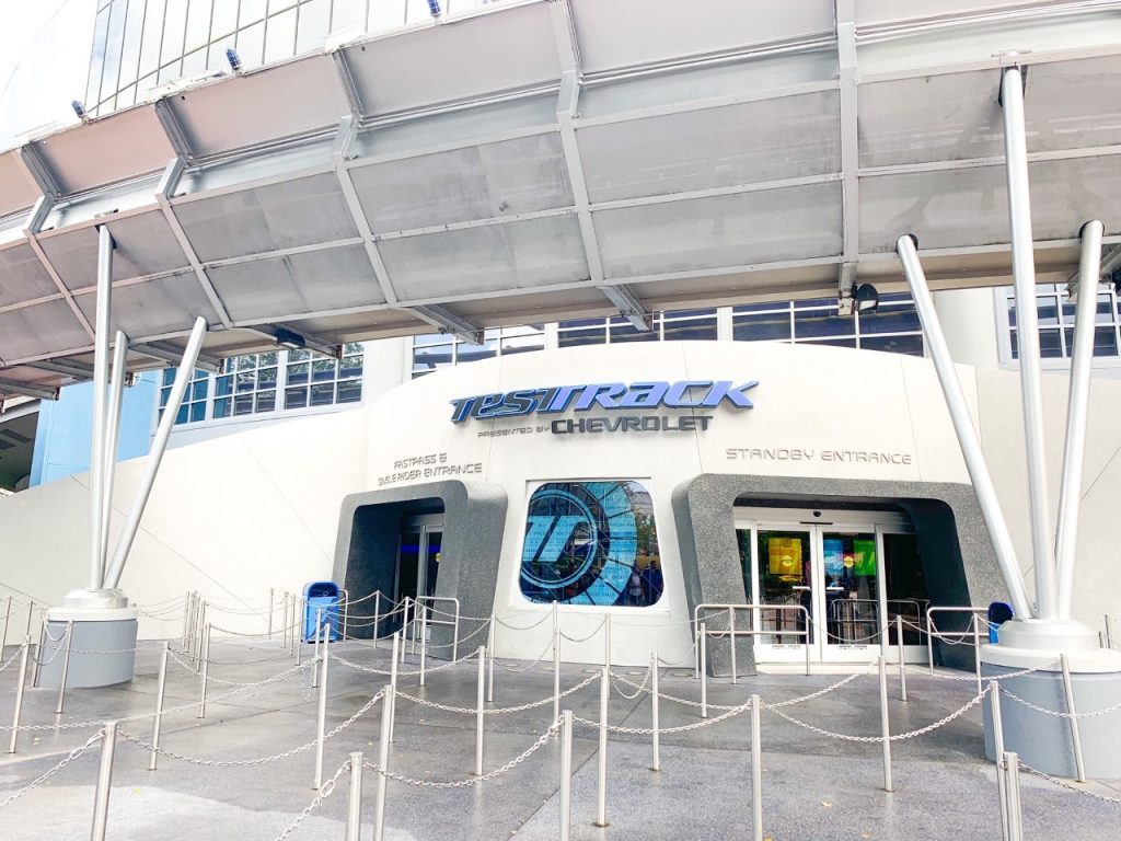 entrance of testtrack by Chevrolet in disney