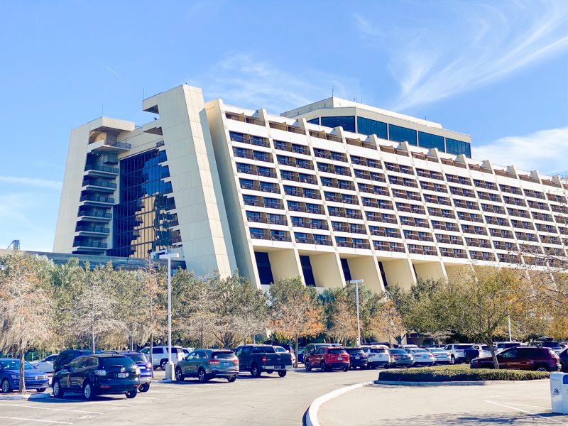 the parking lot at the contemporary resort