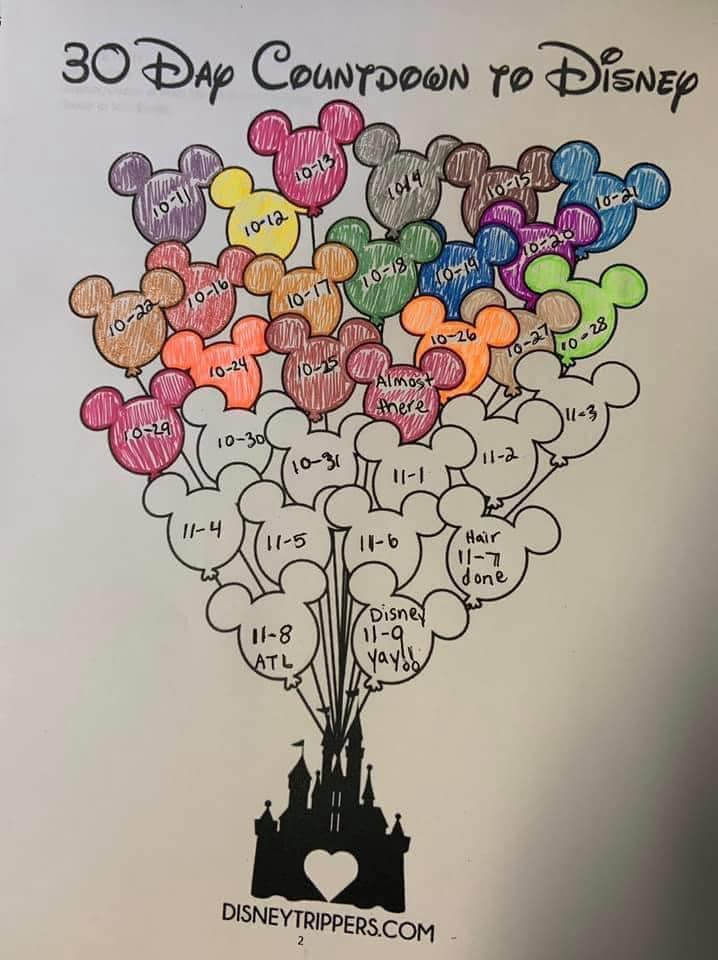Disney 100 Day Countdown Disney Balloon Mickey And Minnie Colouring Disney 100 Day Countdown Disney Balloon Mickey And Minnie Colouring