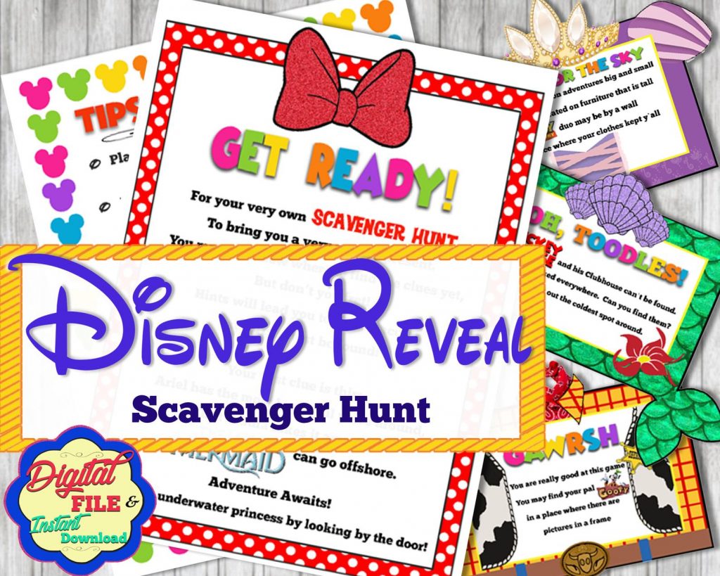 disney scavenger hunt trip reveal