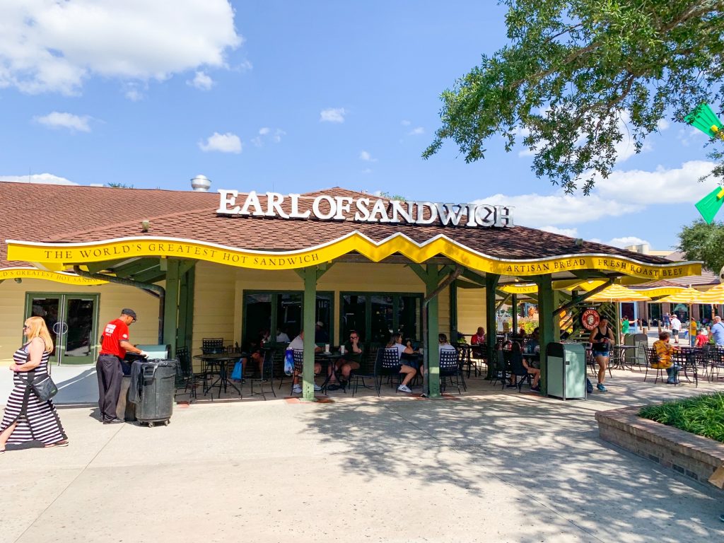 exterior of earl of sandwich at disney springs