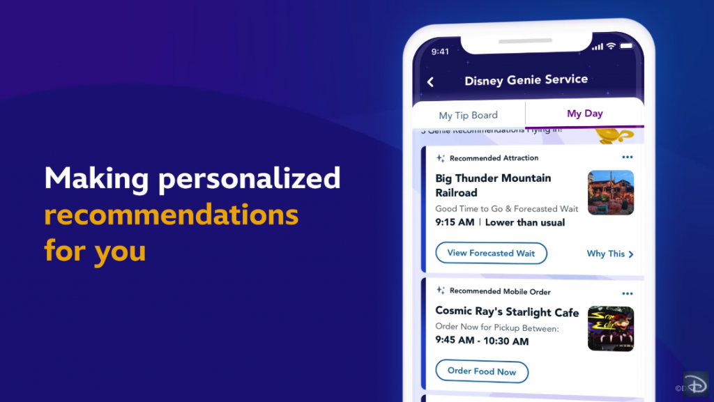 Disney Genie pass - introducing the personalized itinerary