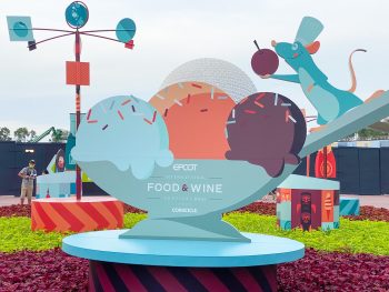 Epcot Food and Wine Festival sign with Remy