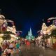 main street 2020 christmas lights and cinderella castle