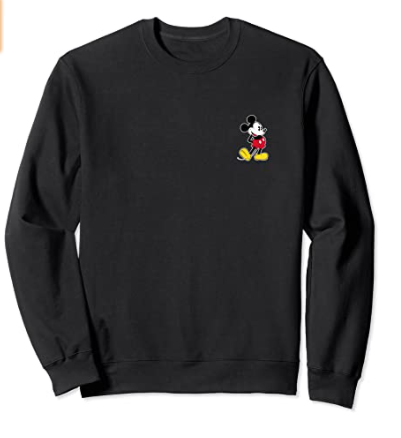 black sweatshirt with mickey emblem