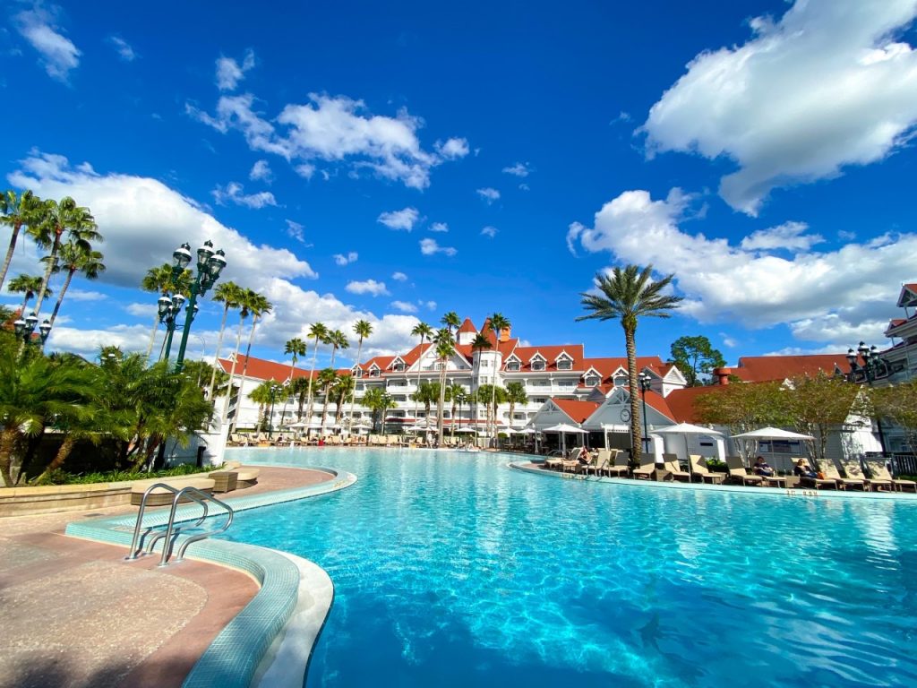 This David's DVC rental review shows the perks of staying at deluxe resorts like this: the towering hotels and pools are massive, and well kept.