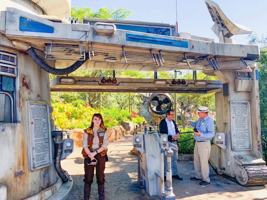 Ride entrance to Rise of Resistance, a ride you could enjoy while using some of our Disney Genie hacks. 