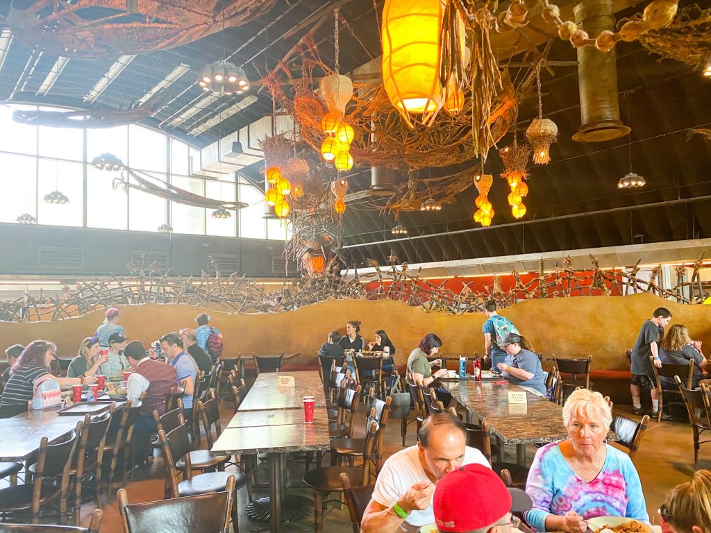 Inside Satu'li Canteen, one of the best allergy friendly restaurants at Disney 