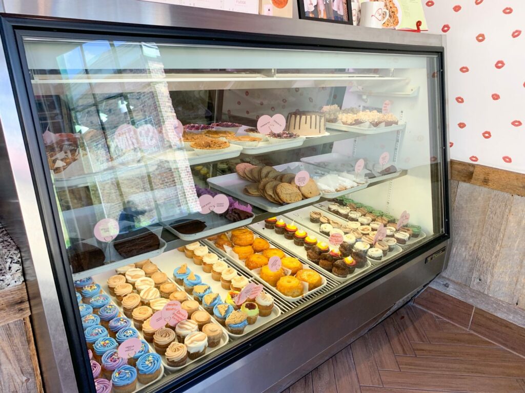 Bakery case filled with gluten-free, vegan, and alternative sweets offerings