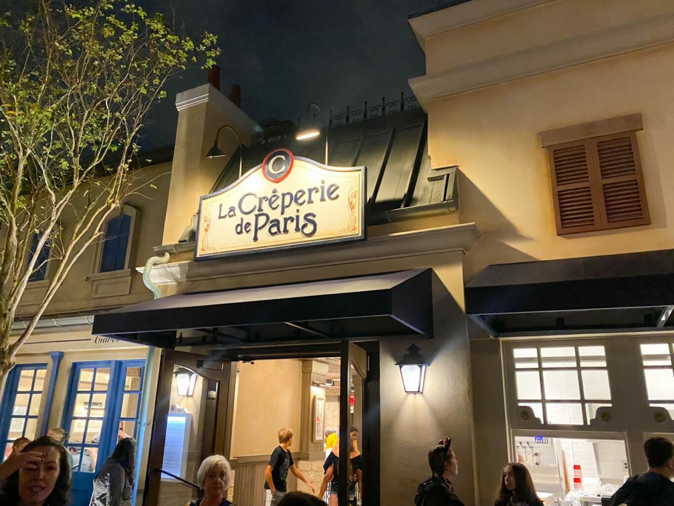 crepe restaurant sign epcot quick service