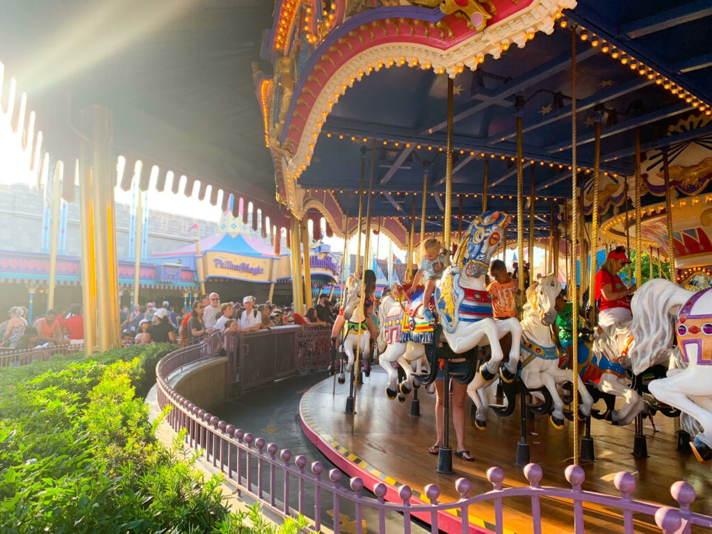 Prince Charming's Regal Carousel, the oldest and most ridden ride at Magic Kingdom