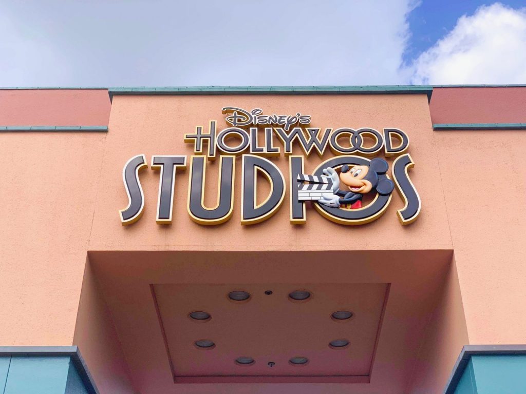 hollywood studios sign with mickey on it 