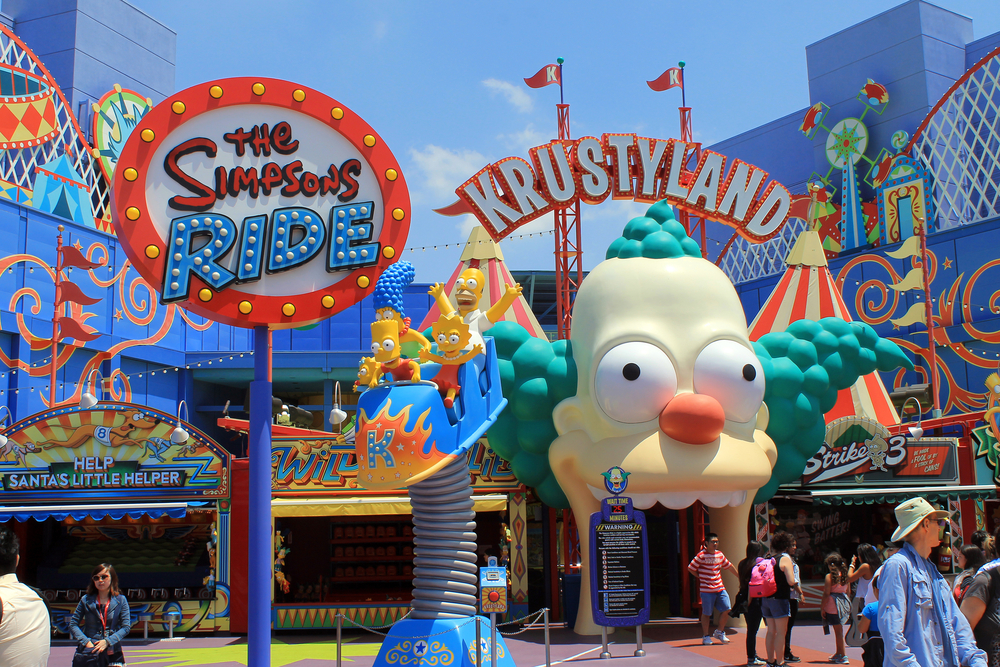 Krusty the Clown's mouth in Krustyland marks the entrance to the Simpson's ride, which some people argue is not one of the best rides at Universal Orlando.