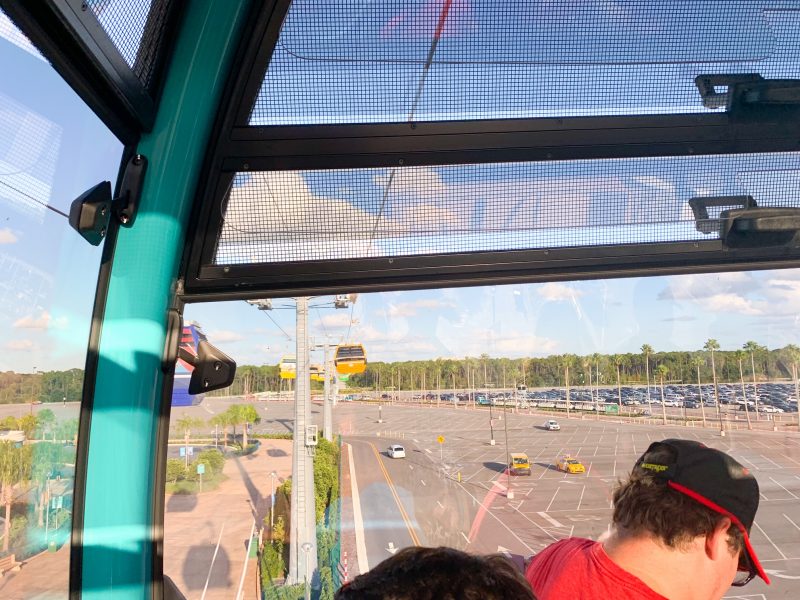 A shot of the Hollywood Studios' parking from the skyliner perspective puts busy days into perspective. 