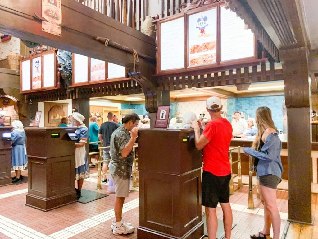 The lines at the Harbour House move quick and offer great food options for seafood lovers at Magic Kingdom for adults. 