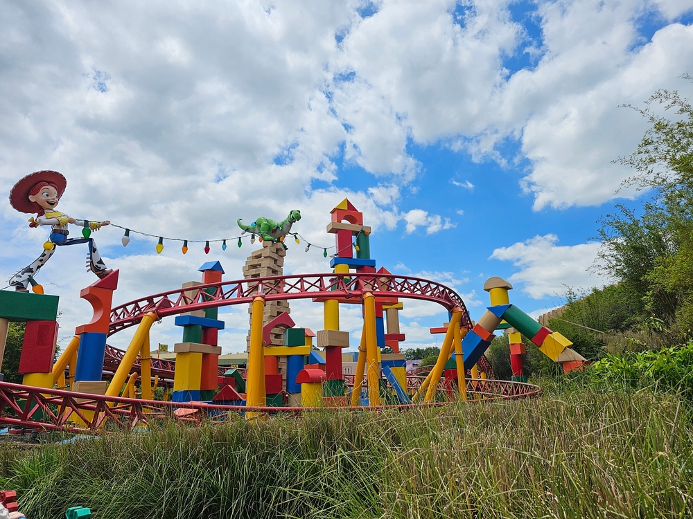 A shot of Slinky Dog's coaster shows just how small you feel in this land: everything is built so you feel like a small toy! Knowing Things People Forget When Packing for Disney World  will help prepare you for this park. 